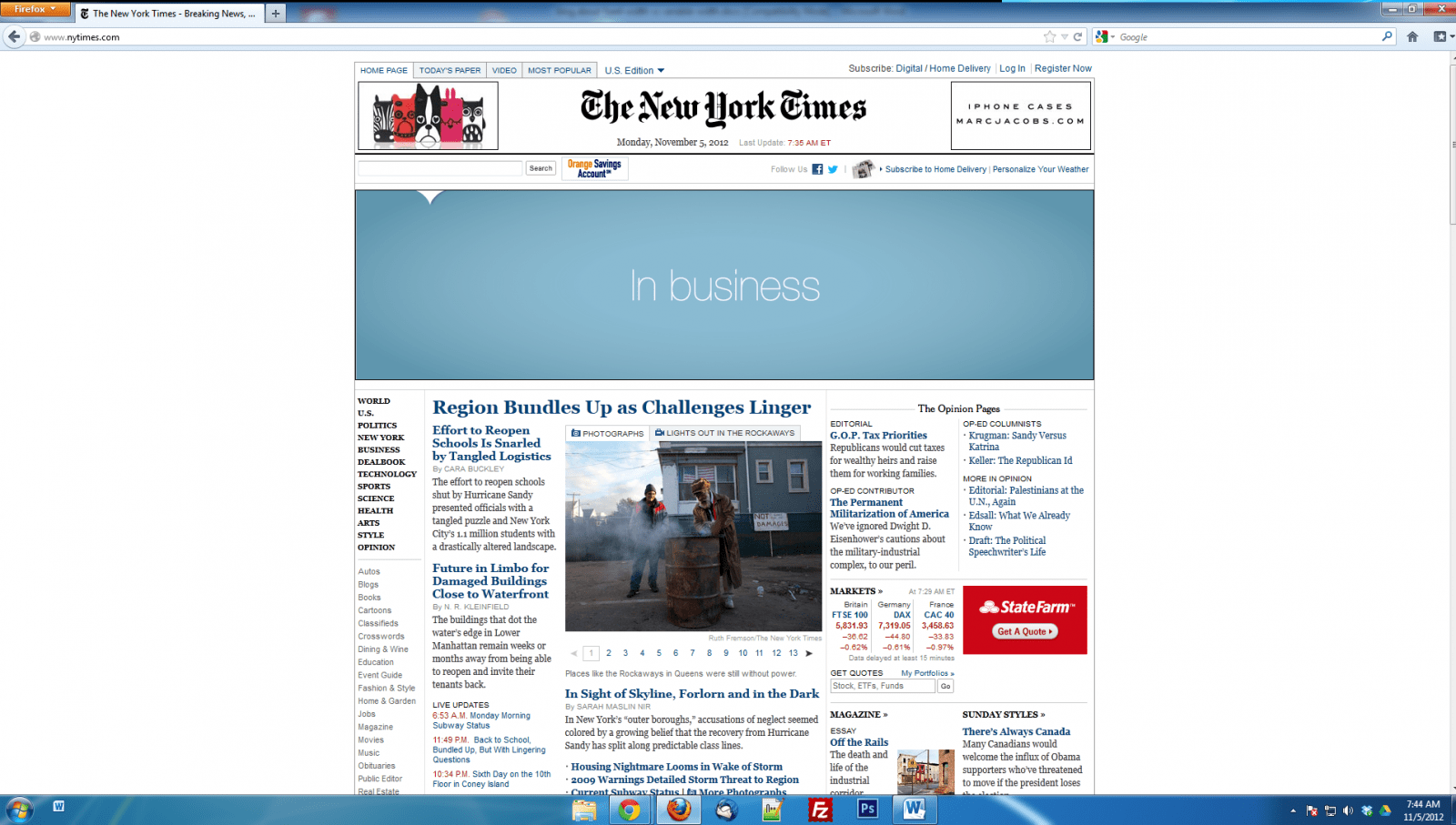 Screenshot of NYTIMES.com at 1920x1080px.